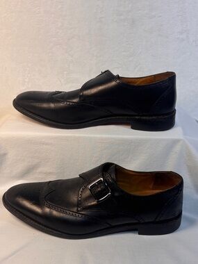 Anthony Veer Roosevelt III Single Monk Strap Wingtip Shoes - Men's Size 13